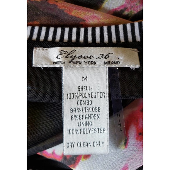 Elysee 26 size medium zebra & cheetah print mesh blouse - Picture 6 of 6